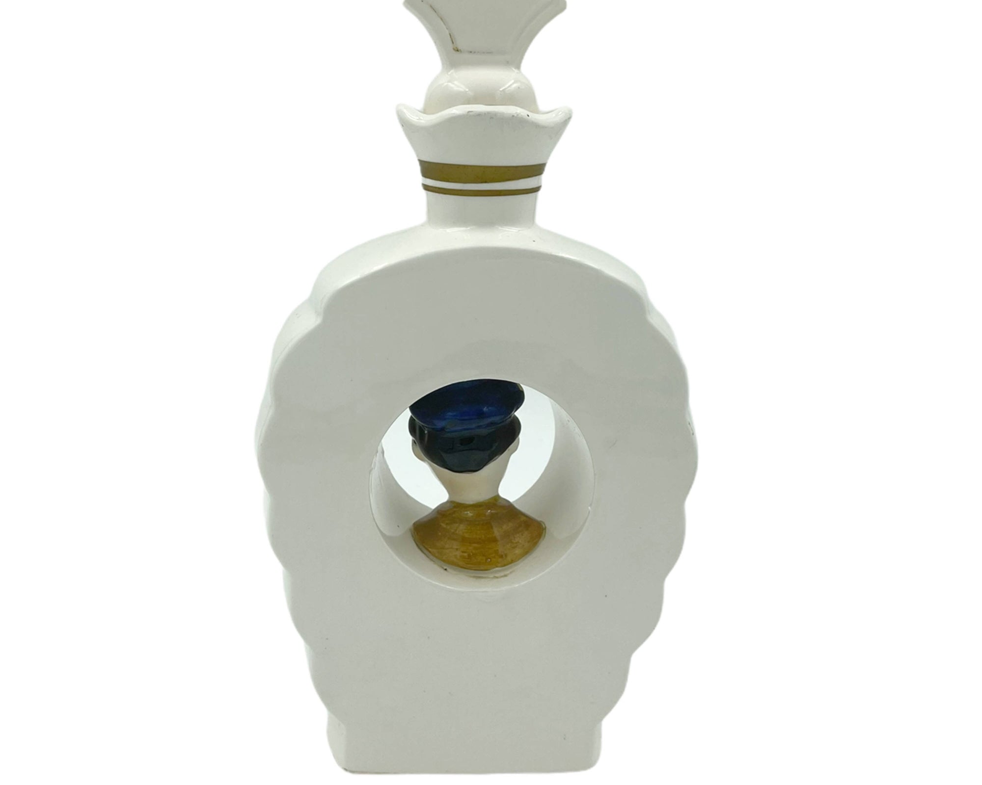 Vintage Paris Theme Scotch Decanter Ceramic Bottle Elbro Japan - Poppy's Vintage Clothing