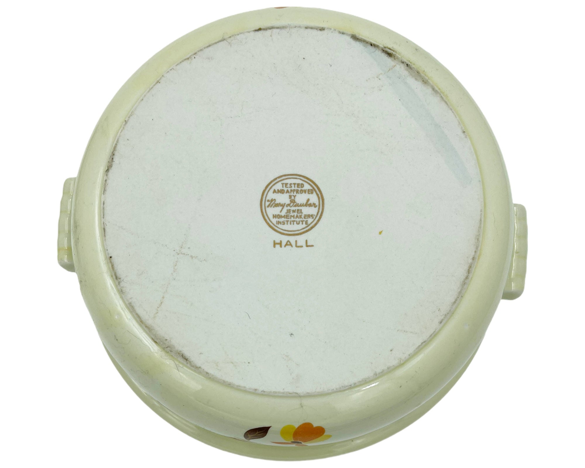 Vintage Hall China Covered Casserole Autumn Leaf Mary Dunbar Jewel Homemakers Institute - Poppy's Vintage Clothing