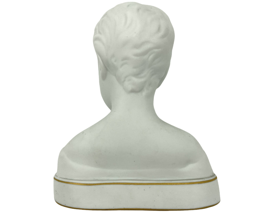 Vintage Tharaud Limoges Parian Bust Laughing Boy Bisque Porcelain - Poppy's Vintage Clothing