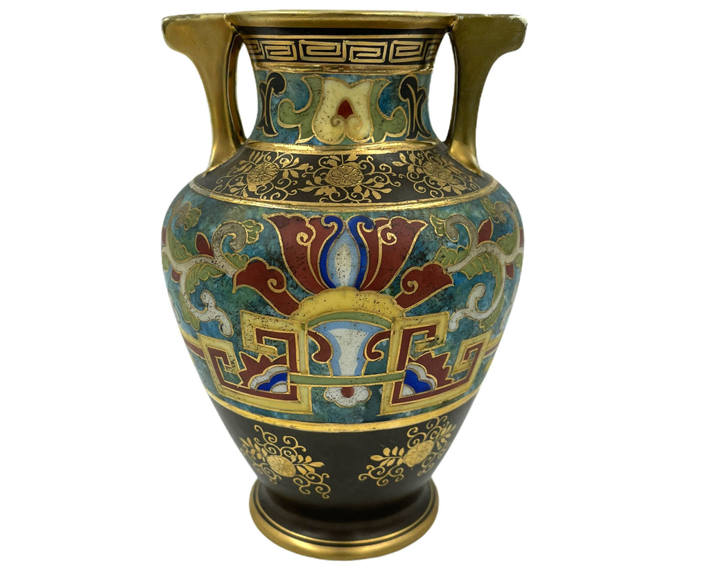 Antique Nippon Porcelain Vase Hand Painted Art Deco Morimura Bros 7.25 - Poppy's Vintage Clothing