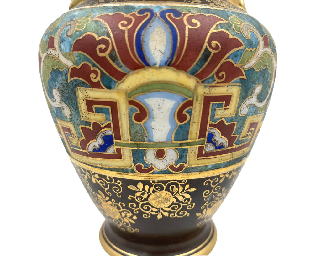 Antique Nippon Porcelain Vase Hand Painted Art Deco Morimura Bros 7.25 - Poppy's Vintage Clothing