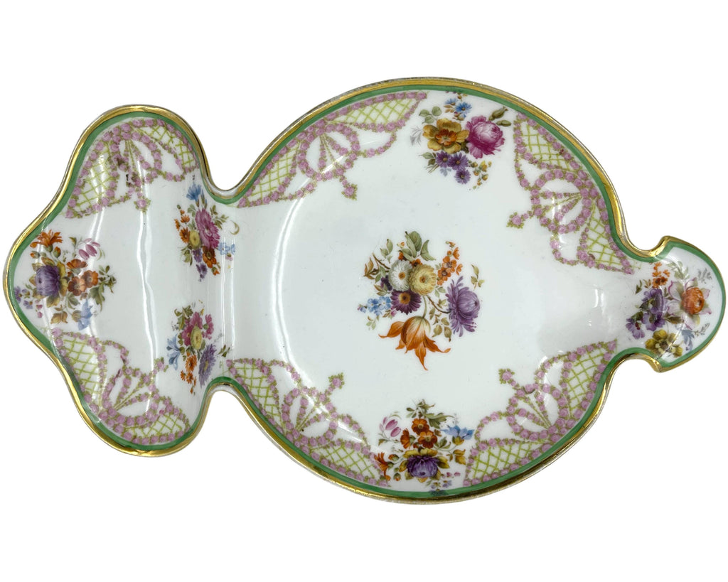 Antique Porcelain Serving Dish Imperial Crown China Austria PH Leonard Import - Poppy's Vintage Clothing