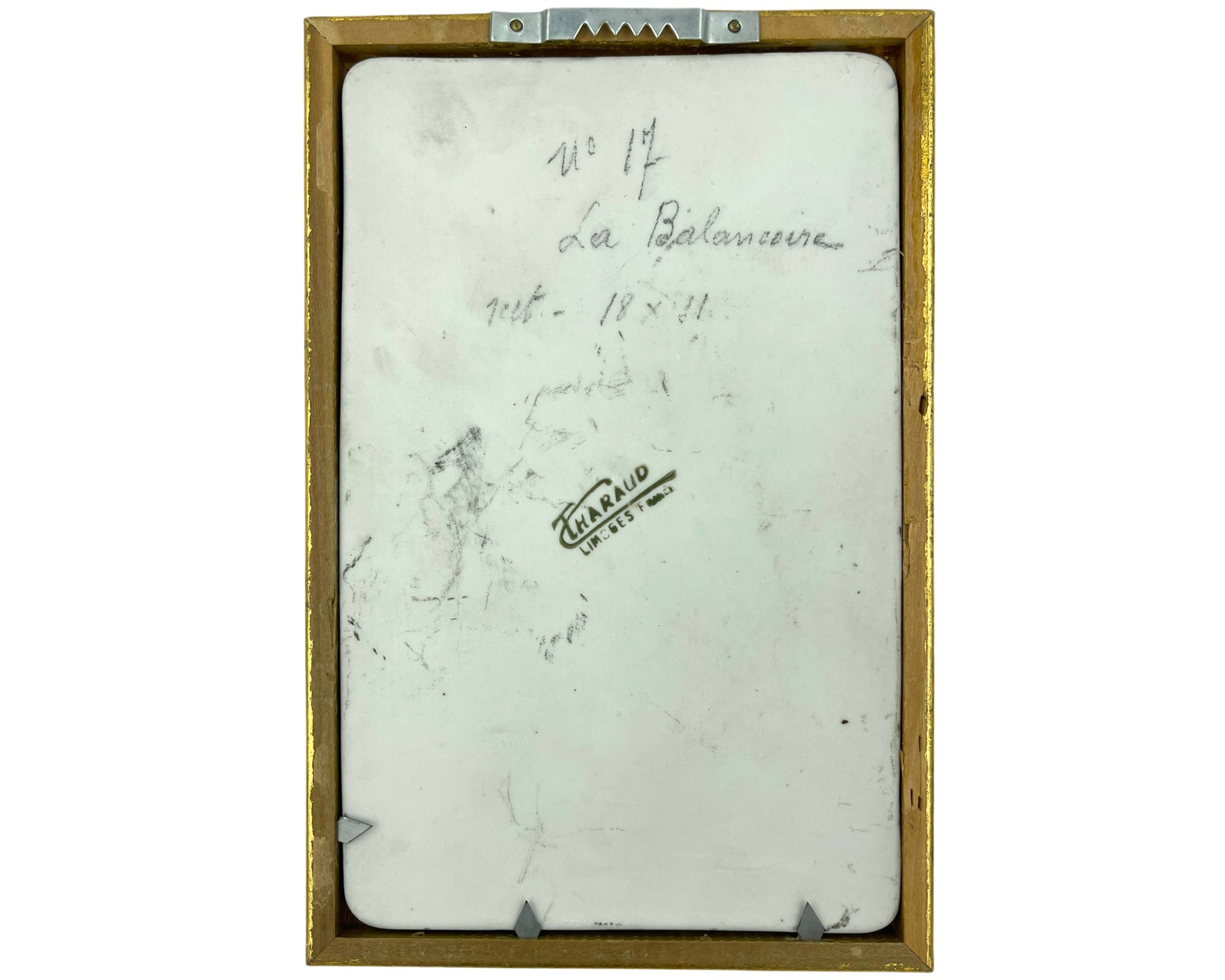 Vintage 1930s Tharaud Limoges Plaque Pate sur Pate Bisque Porcelain La Balanoire - Poppy's Vintage Clothing