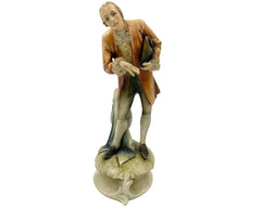 Vintage Antonio Borsato Italy Ceramic Figurine of Bowing Man - Poppy's Vintage Clothing