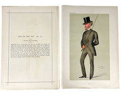 Antique Vanity Fair Chromolitho Print Captain John Bastard Horse Man 1880 - Poppy's Vintage Clothing