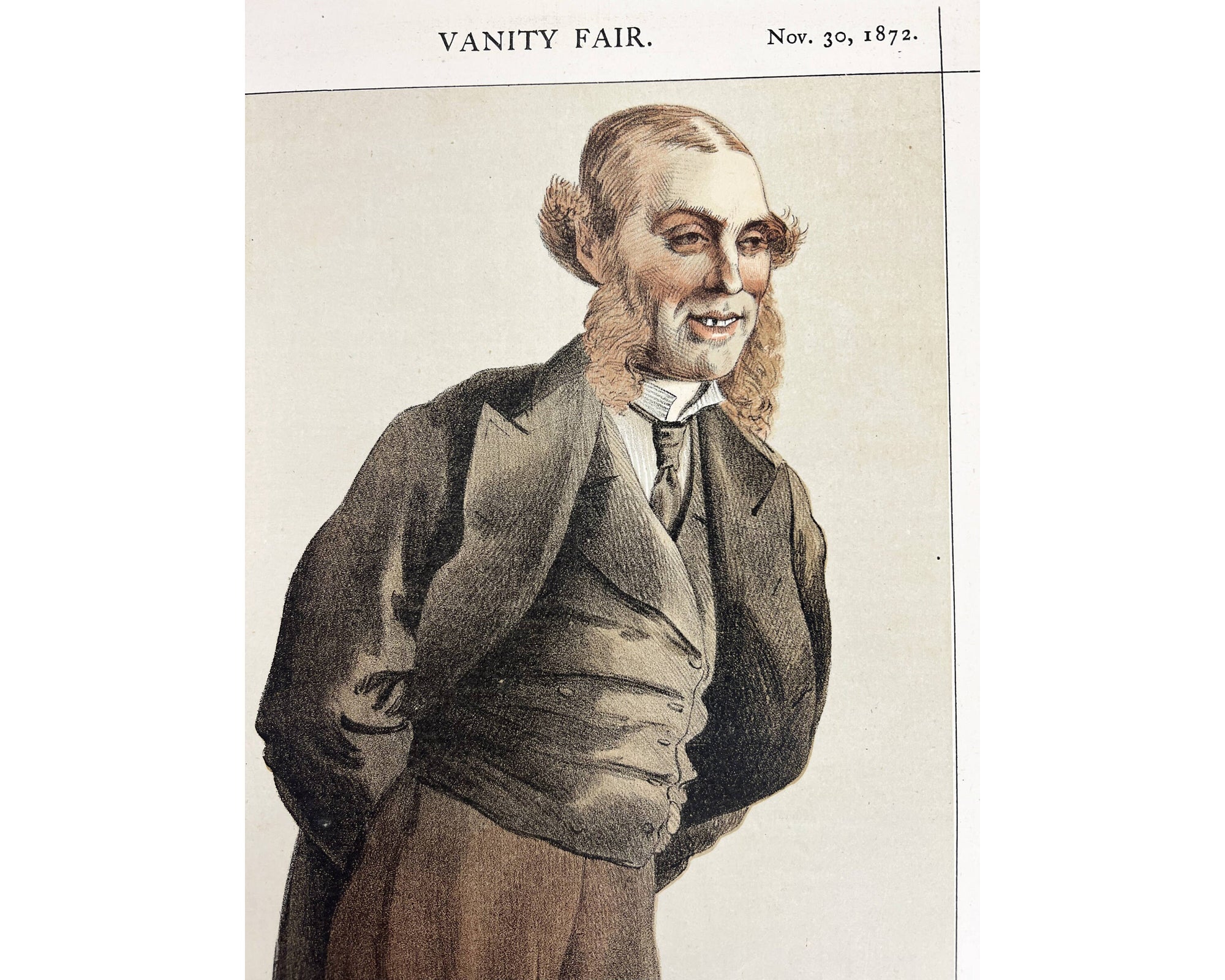 Antique Vanity Fair Chromolitho Print Roger Eykyn Metropolitan Police Champion 1872 - Poppy's Vintage Clothing