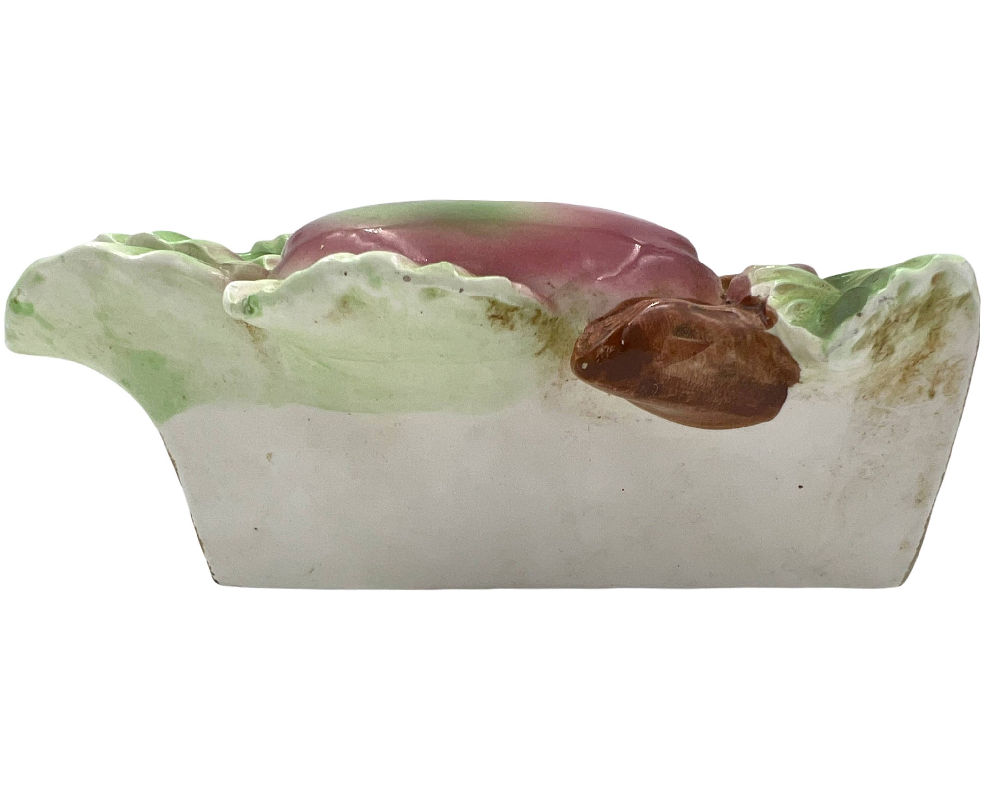 Vintage 1940s Apple Wall Pocket Two Apples Ceramic - Poppy's Vintage Clothing