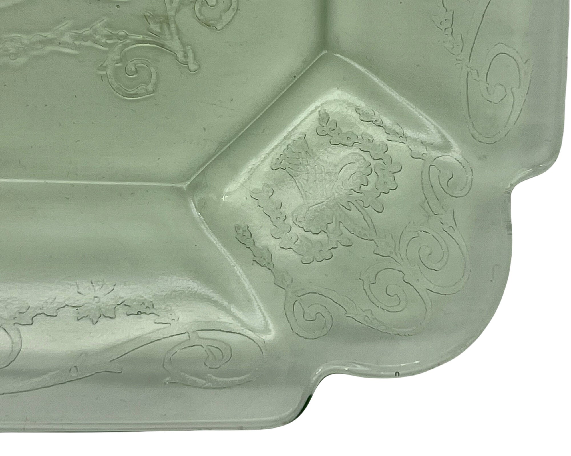 Indiana Lorain Depression Glass Green Salad Plate 7 3/4 - Poppy's Vintage Clothing