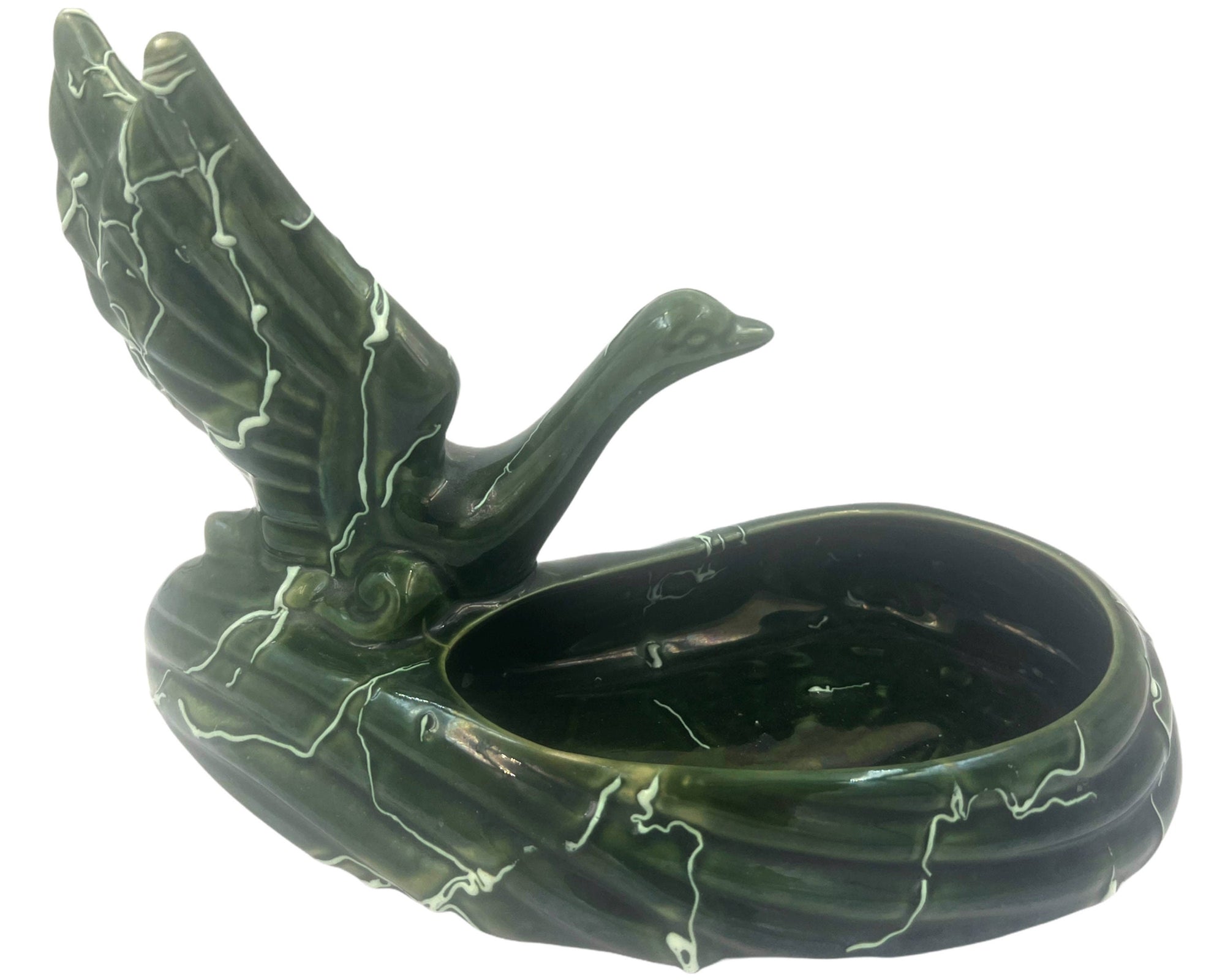 Vintage Beauceware Quebec Pottery Swan Planter Ceramiques Beauce 544 - Poppy's Vintage Clothing