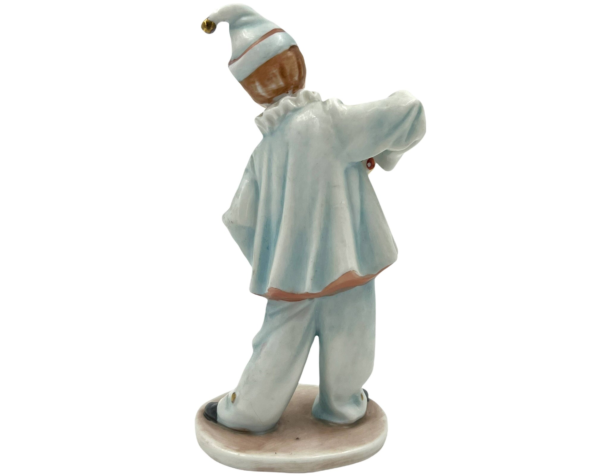 Vintage Clown Playing Concertina Figurine Porcelain Made in Japan - Poppy's Vintage Clothing