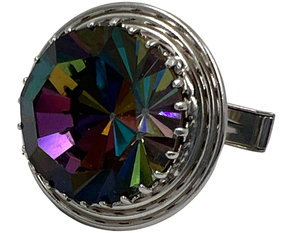 Vintage 1960s Rivoli Watermelon Rhinestone Cufflinks Set NOS - Poppy's Vintage Clothing