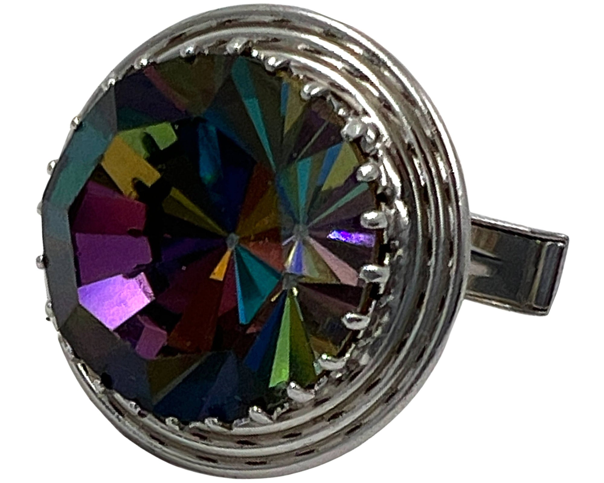 Vintage 1960s Rivoli Watermelon Rhinestone Cufflinks Set NOS - Poppy's Vintage Clothing