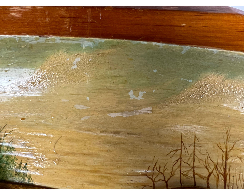 Vintage Hand Painted Carved Wood Wall Plaque J Roy St Jean Quebec Carving 21" + - Poppy's Vintage Clothing