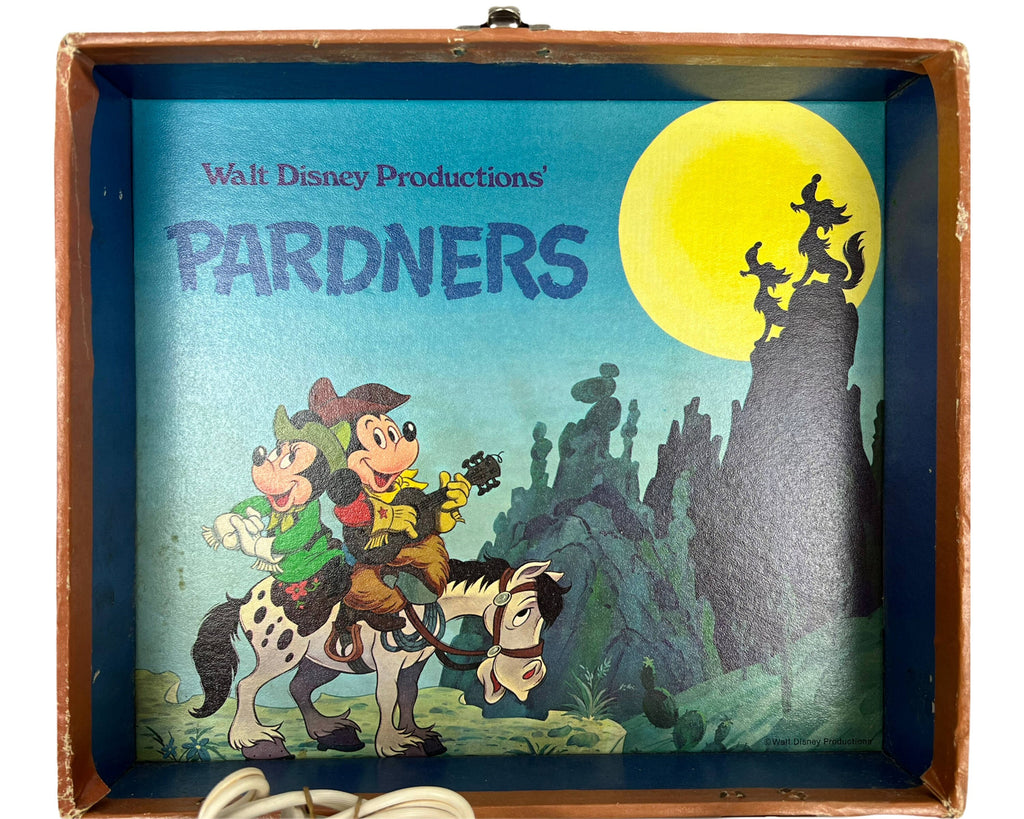 Vintage 1960s Walt Disney Pardners Record Player Pickup Mickey Mouse Goofy Donald Duck - Poppy's Vintage Clothing