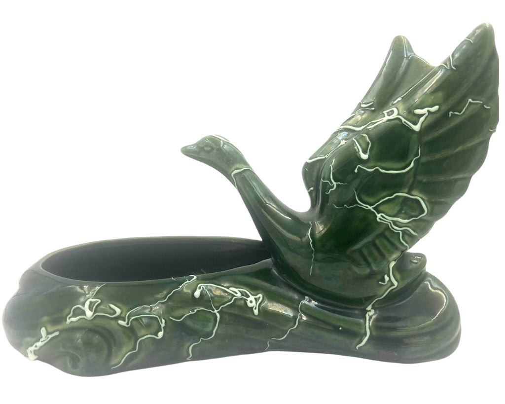 Vintage Beauceware Quebec Pottery Swan Planter Ceramiques Beauce 544 - Poppy's Vintage Clothing