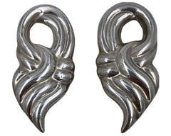 Vintage 1970s Taxco Sterling Earrings Mexican Silver Margot de Taxco Style TL-52 - VFG - Poppy's Vintage Clothing