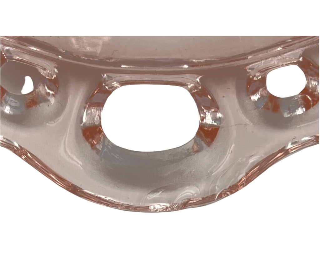 Hocking Old Colony Pink Depression Glass Candy Jar and Cover Open Lace Edge - Poppy's Vintage Clothing