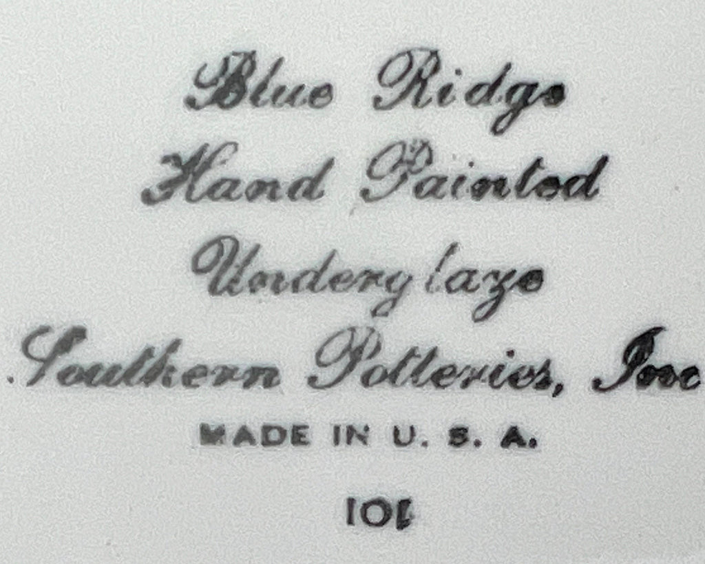 Vintage 1940s Blue Ridge Southern Potteries Salad Bowl Sun Bouquet Variant Hand Painted Flowers - Poppy's Vintage Clothing