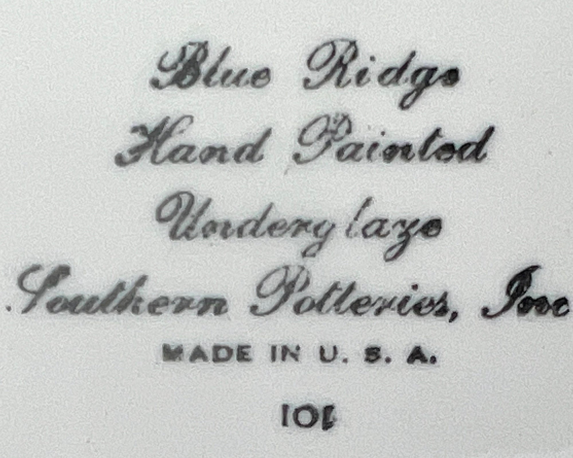 Vintage 1940s Blue Ridge Southern Potteries Salad Bowl Sun Bouquet Variant Hand Painted Flowers - Poppy's Vintage Clothing
