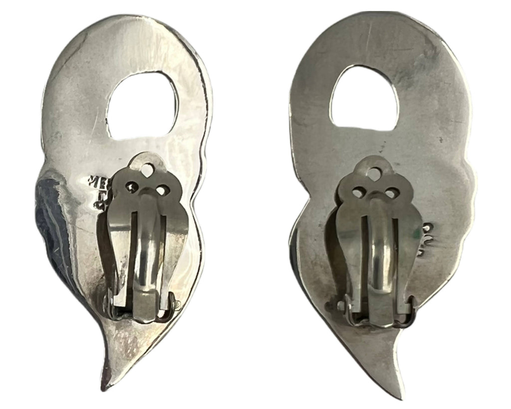 Vintage 1970s Taxco Sterling Earrings Mexican Silver Margot de Taxco Style TL-52 - VFG - Poppy's Vintage Clothing