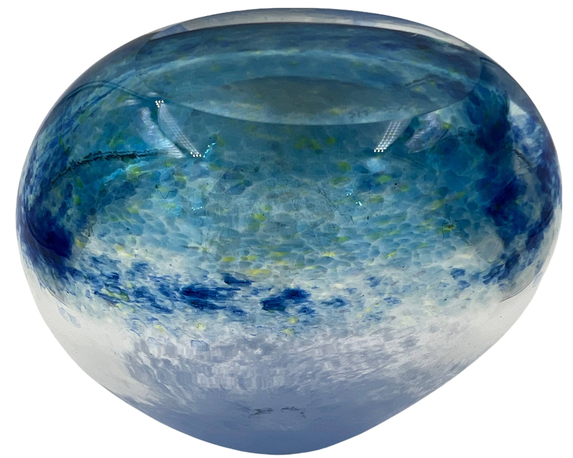 Vintage Caithness Glass Bud Vase Scotland Engraved Ship 1984 Denis Mann Seascape - Poppy's Vintage Clothing