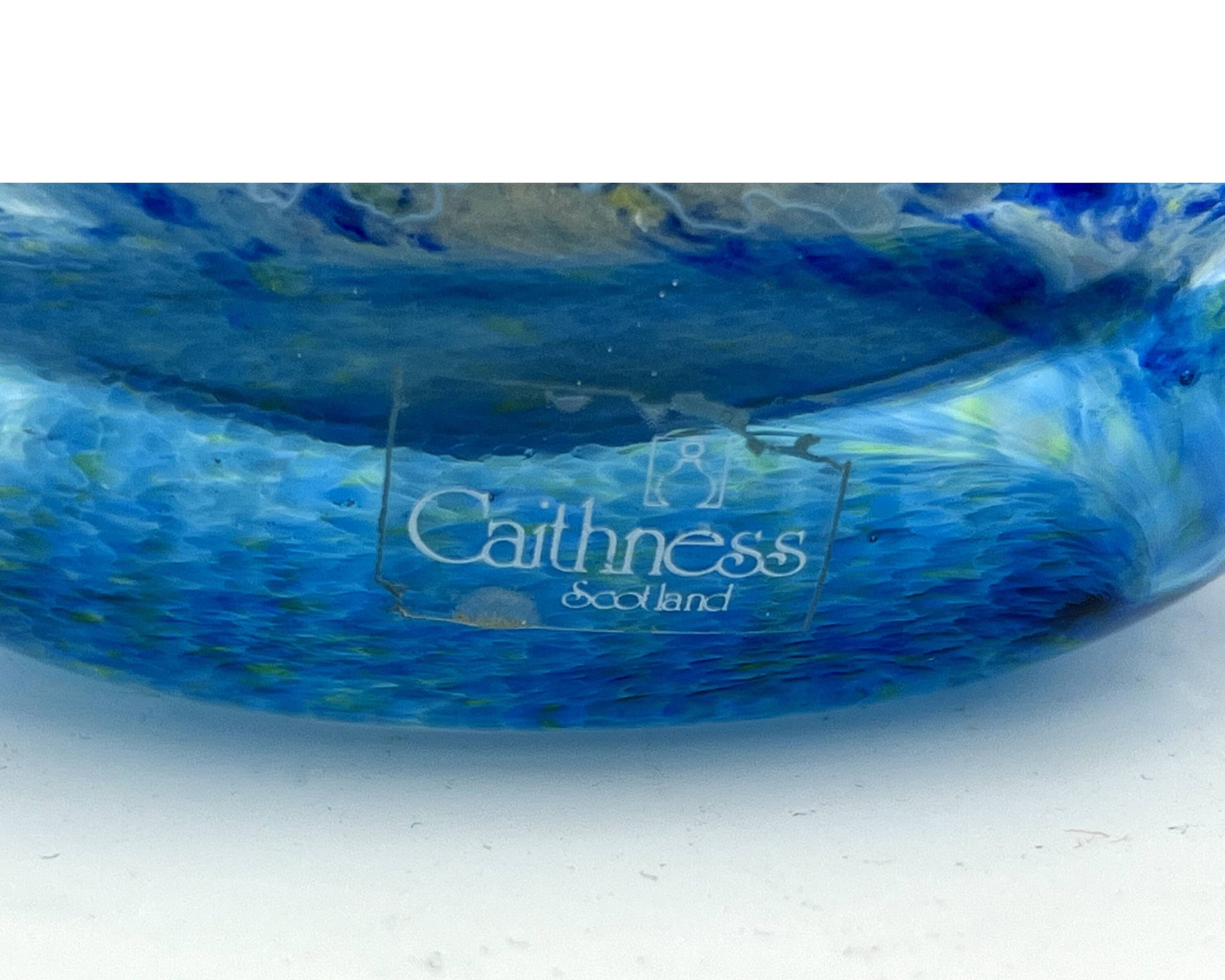 Vintage Caithness Glass Bud Vase Scotland Engraved Ship 1984 Denis Mann Seascape - Poppy's Vintage Clothing