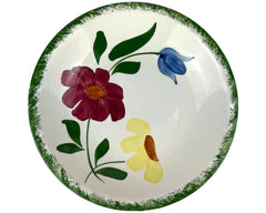 Vintage 1940s Blue Ridge Southern Potteries Salad Bowl Sun Bouquet Variant Hand Painted Flowers - Poppy's Vintage Clothing