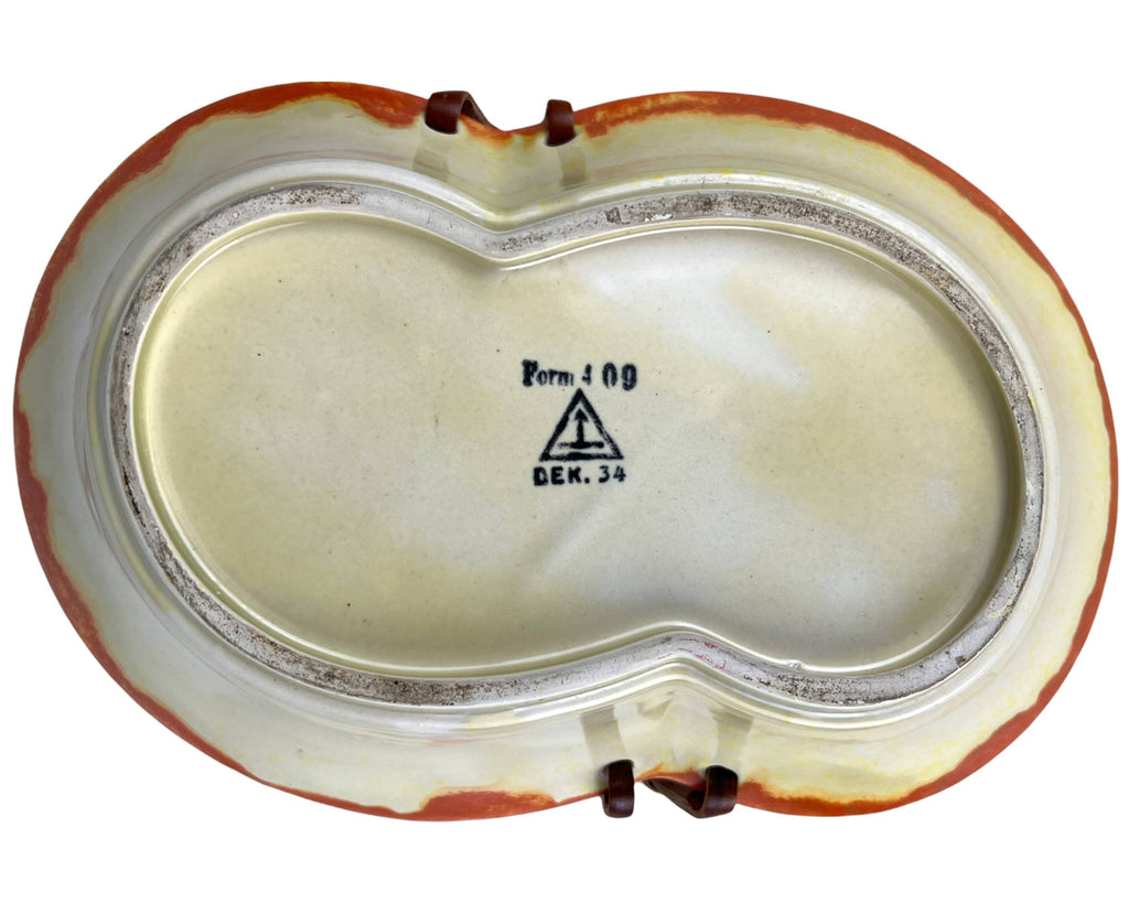 Art Deco 1930s Carstens Uffrecht Basket German Bauhaus Pottery - Poppy's Vintage Clothing