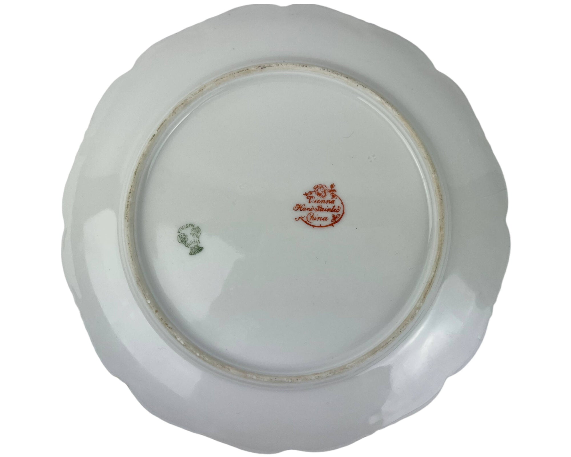 Antique Porcelain Plate Vienna Floral Hand Painted China PH Leonard - Poppy's Vintage Clothing