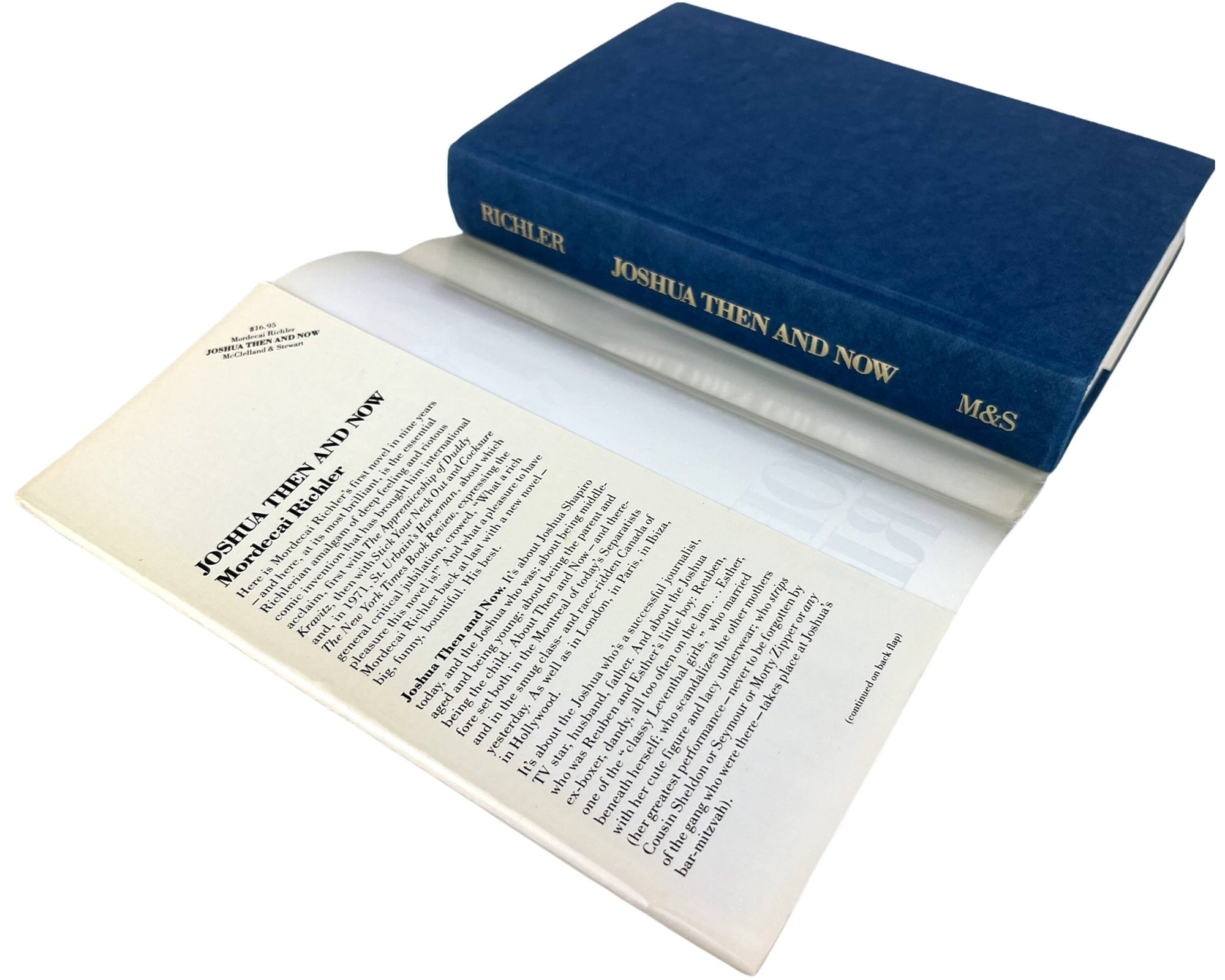 Joshua Then And Now Book Mordecai Richler Signed 1st Edition w Dust Jacket Fine - Poppy's Vintage Clothing