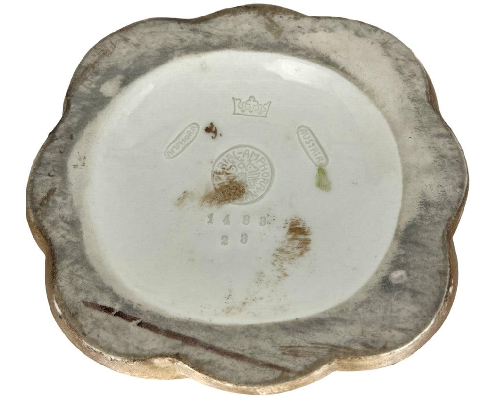 Antique Imperial Amphora Vase with Cupids Reissner Works Turn Teplitz Austria 12.38 - Poppy's Vintage Clothing