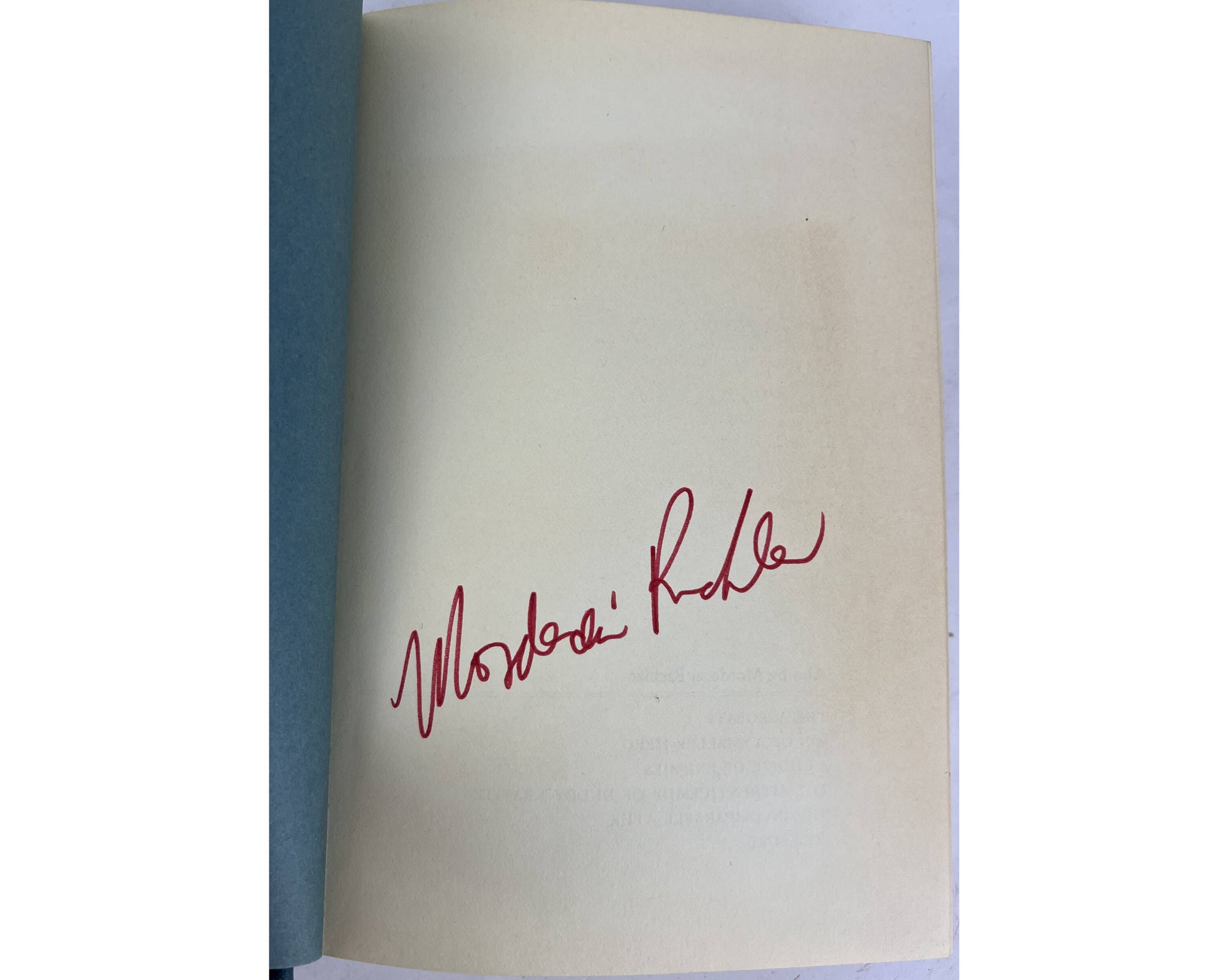 St Urbains Horseman Book Mordecai Richler Signed 1st Canadian Edition w Dust Jacket Fine - Poppy's Vintage Clothing