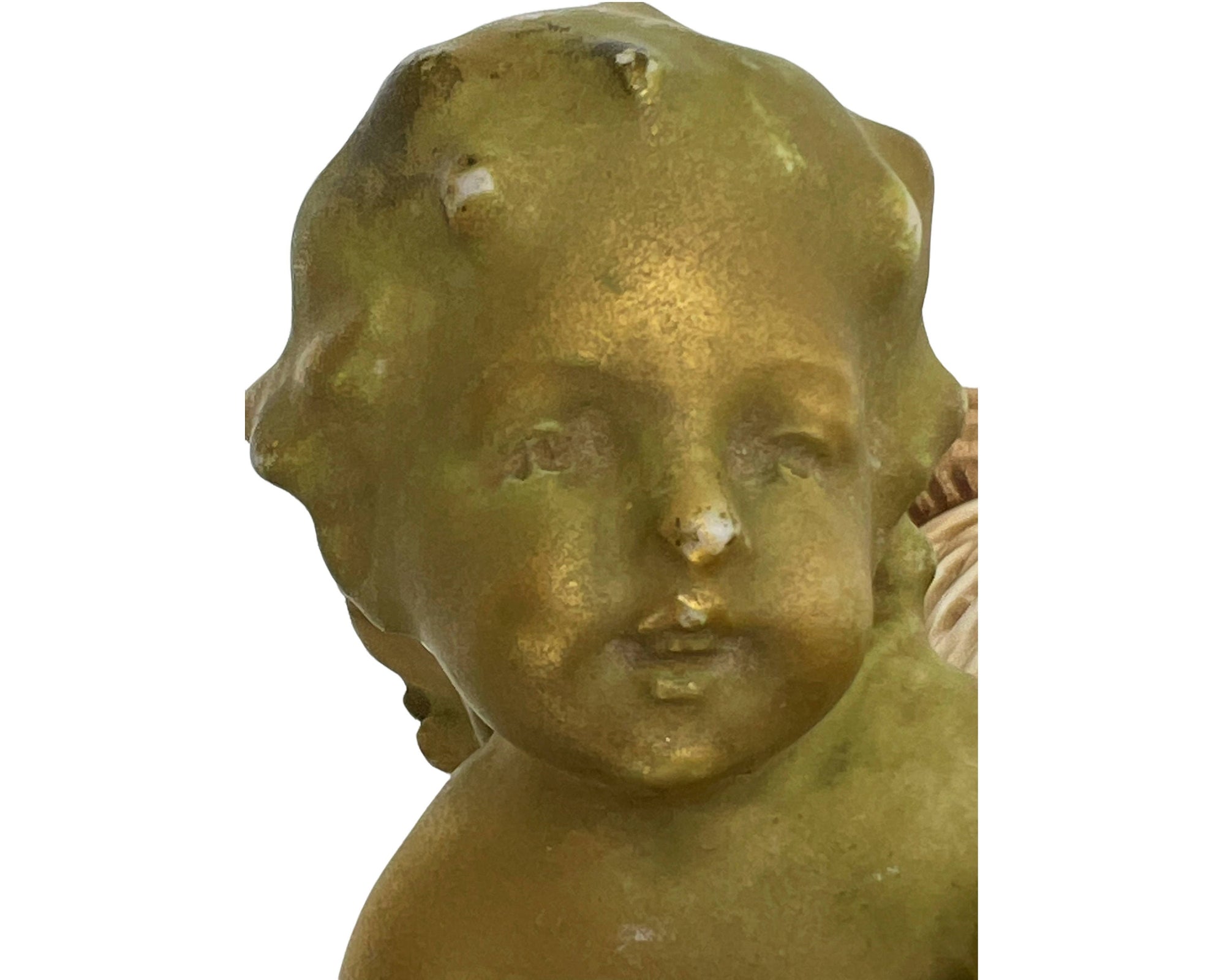 Antique Imperial Amphora Vase with Cupids Reissner Works Turn Teplitz Austria 12.38 - Poppy's Vintage Clothing