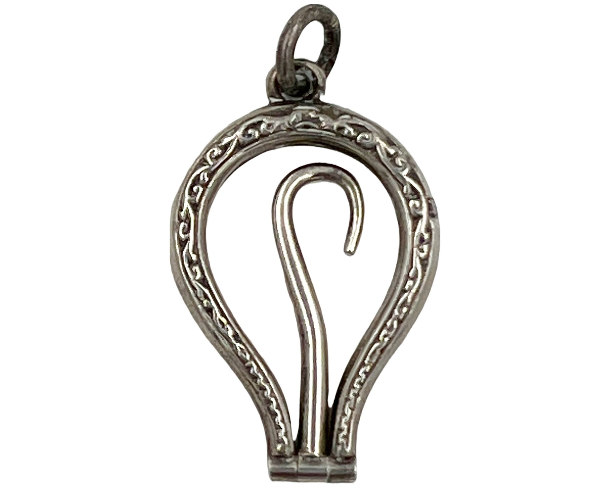 Antique Edwardian Sterling Silver Folding Button Hook Chatelaine Miniature - Poppy's Vintage Clothing