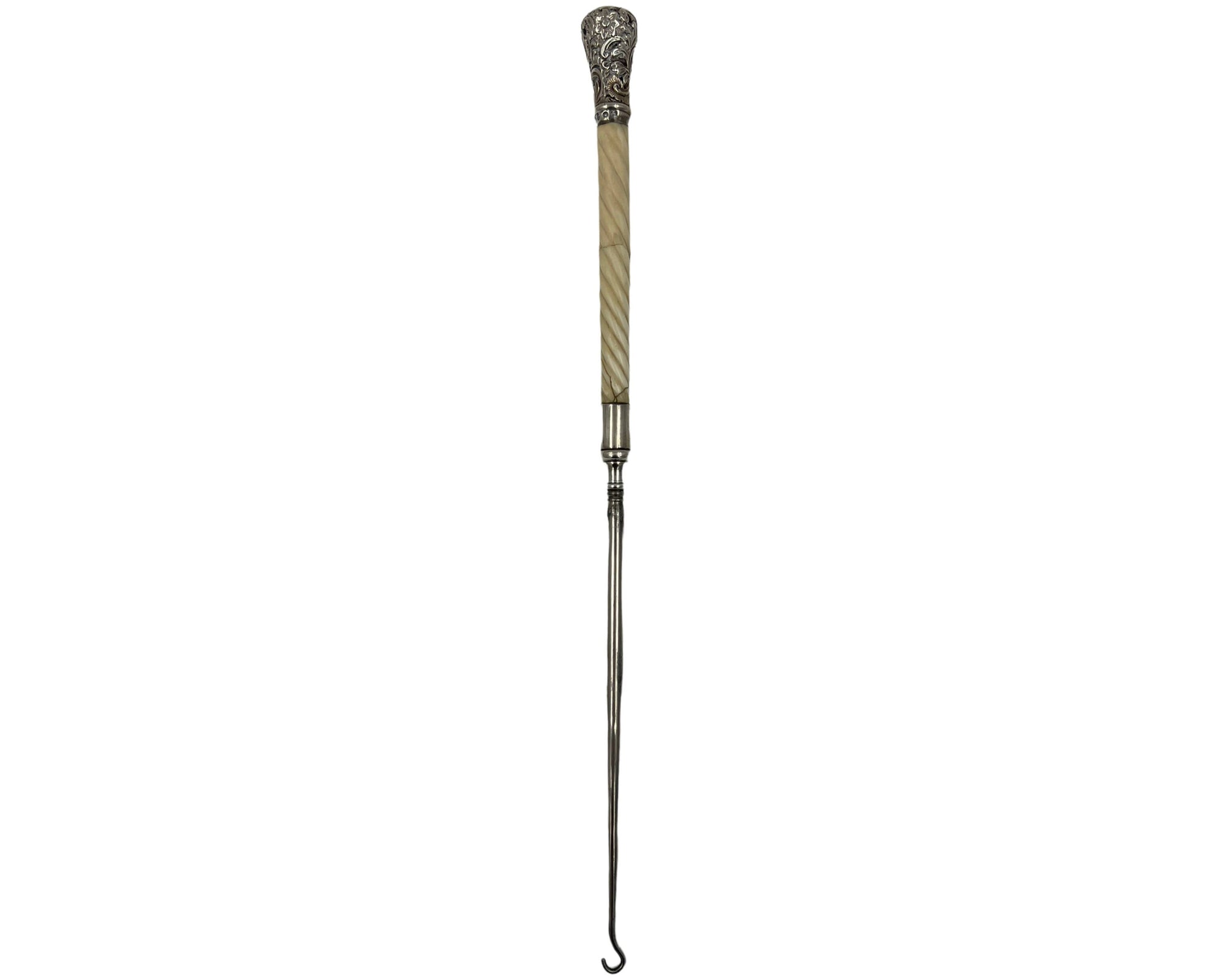 Antique Sterling Silver Button Hook Levi & Salaman Birmingham 1890 14.5 - Poppy's Vintage Clothing