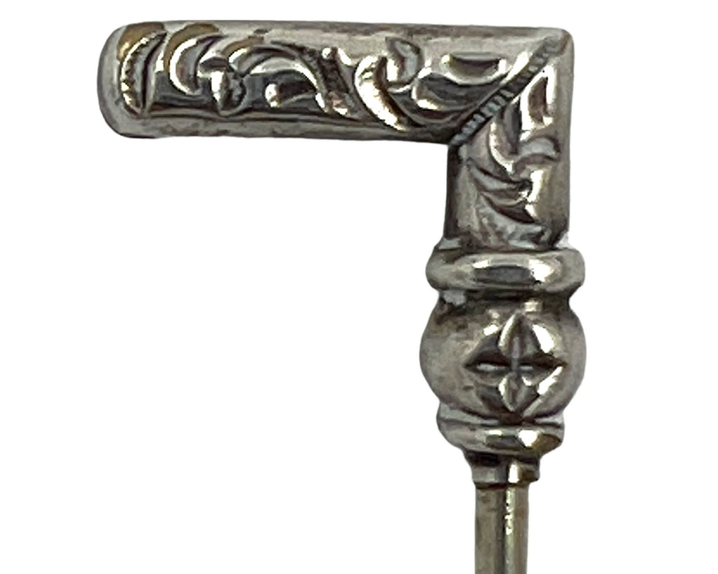 Antique Glove Button Hook Riding Crop or Cane Unmarked Silver - Poppy's Vintage Clothing