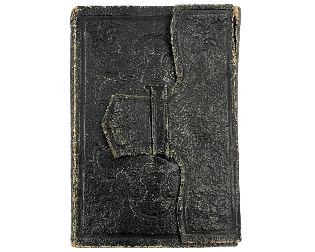 Antique Travelling Gem Tintype Photo Album 15 Single Mount Page Miniatures - Poppy's Vintage Clothing