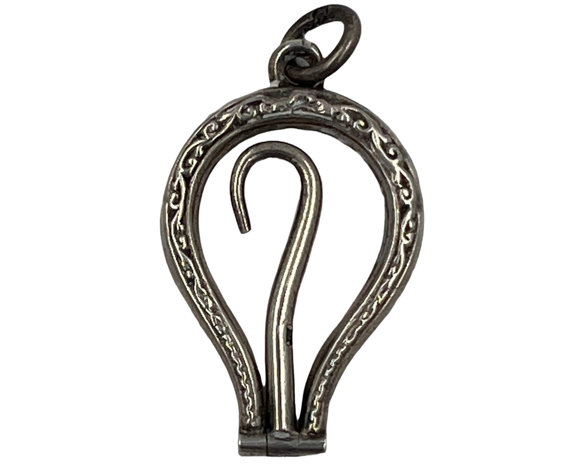 Antique Edwardian Sterling Silver Folding Button Hook Chatelaine Miniature - Poppy's Vintage Clothing