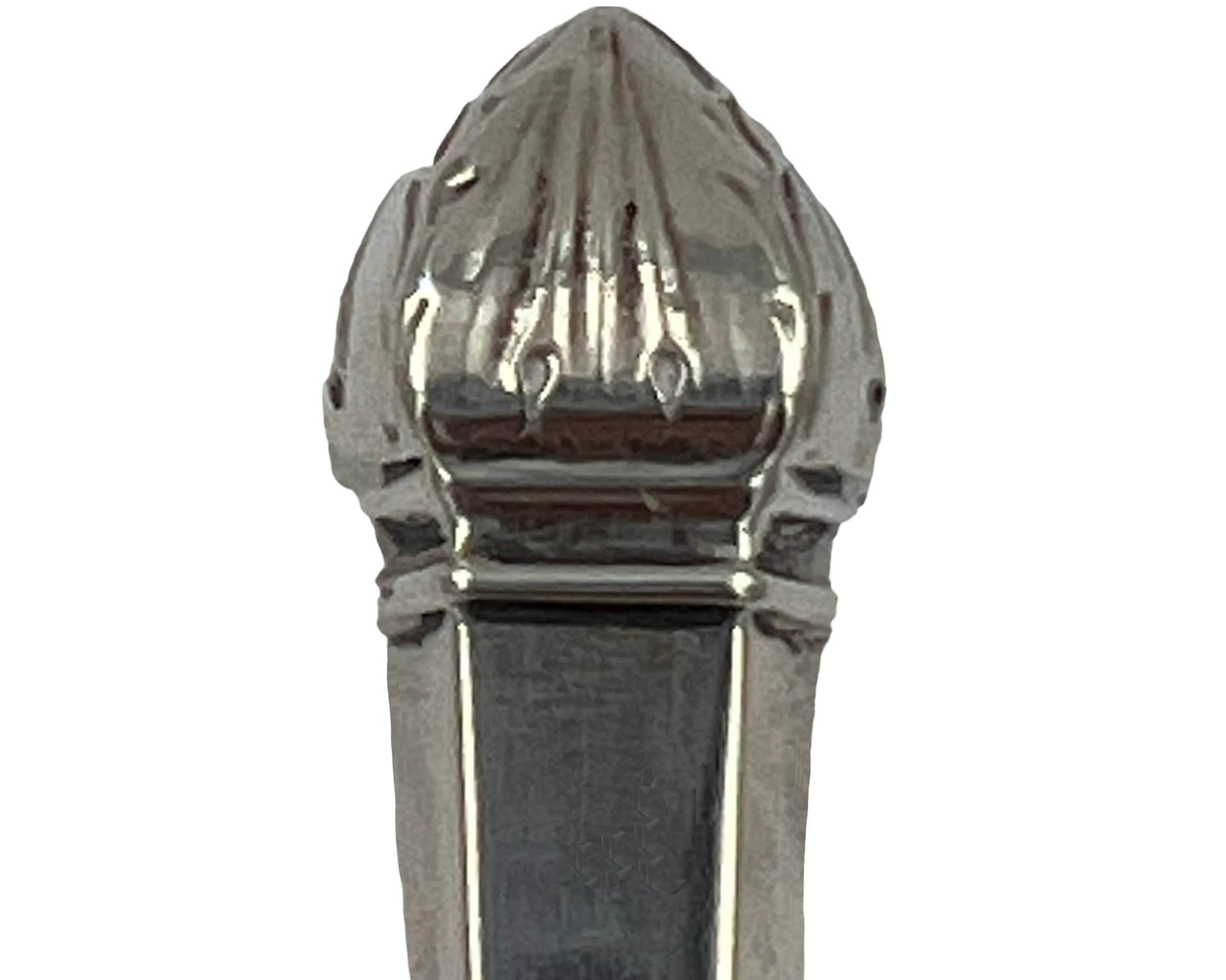 Antique American Sterling Silver Button Hook Six Sided  6 3/4 - Poppy's Vintage Clothing