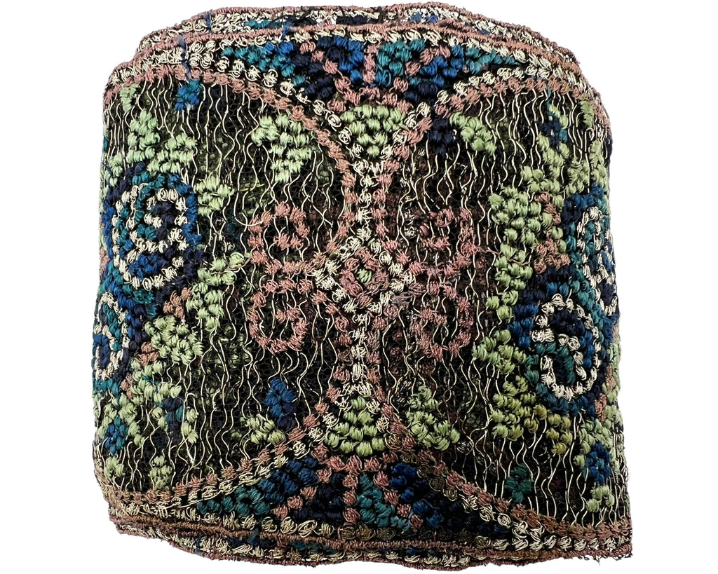 Vintage 1920s Silk Ribbon Metallic Silver Woven Floral Pattern Flapper Millinery Per Yard - Poppy's Vintage Clothing