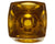 1960s Modernist Amber Glass Cube Candle Holder Rudolf Jurnikl Sklo Union - Poppy's Vintage Clothing