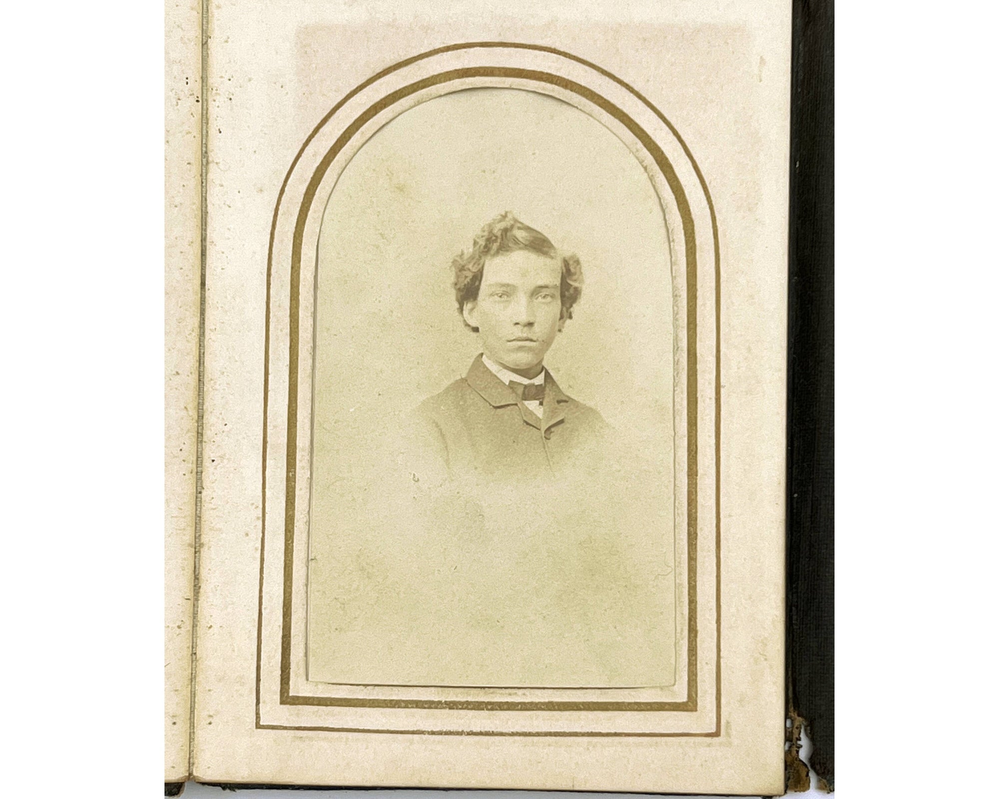 Antique Travelling Gem Tintype Photo Album 15 Single Mount Page Miniatures - Poppy's Vintage Clothing