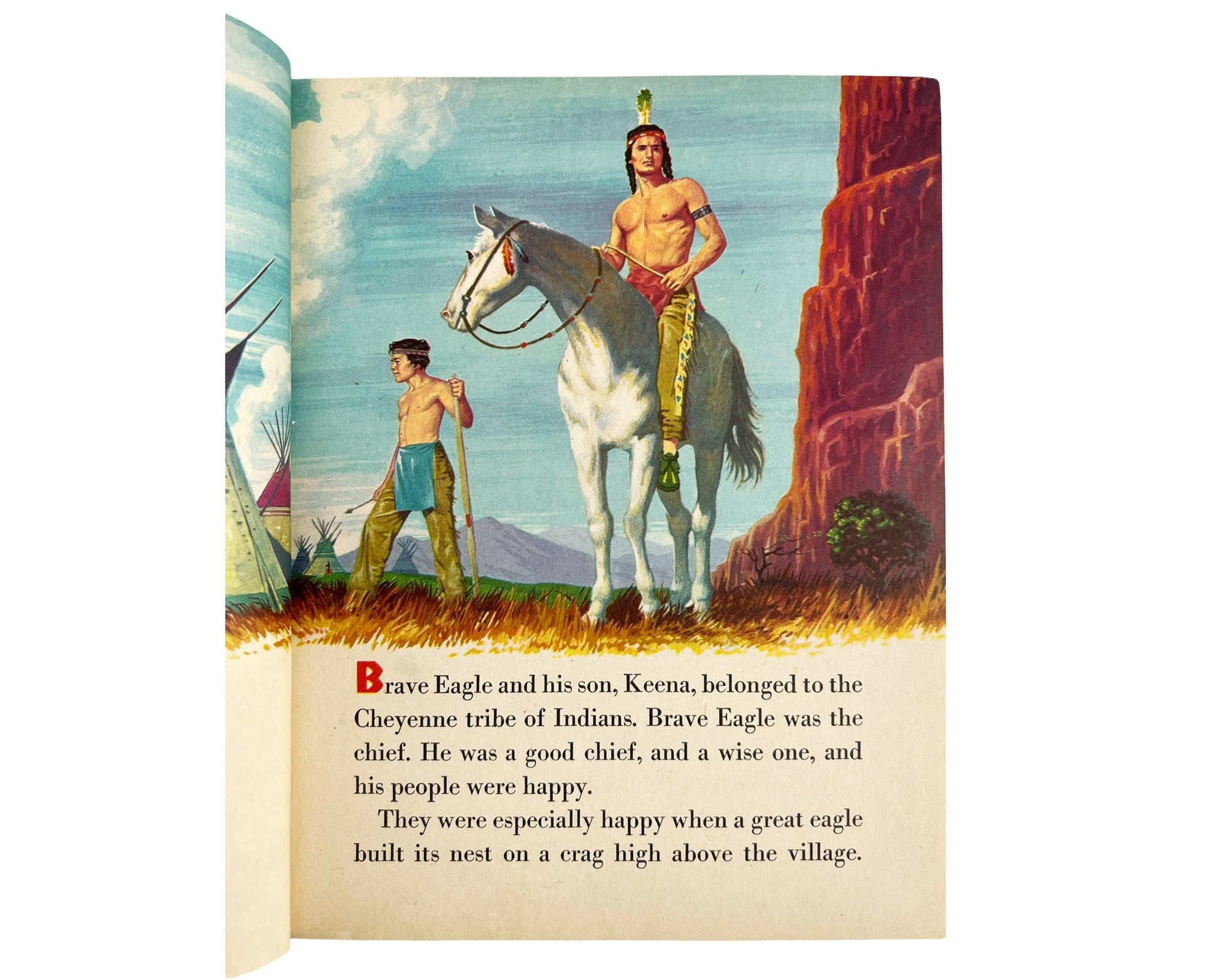 Brave Eagle Little Golden Book 1st Edition 1957 Near Fine Condition - Poppy's Vintage Clothing