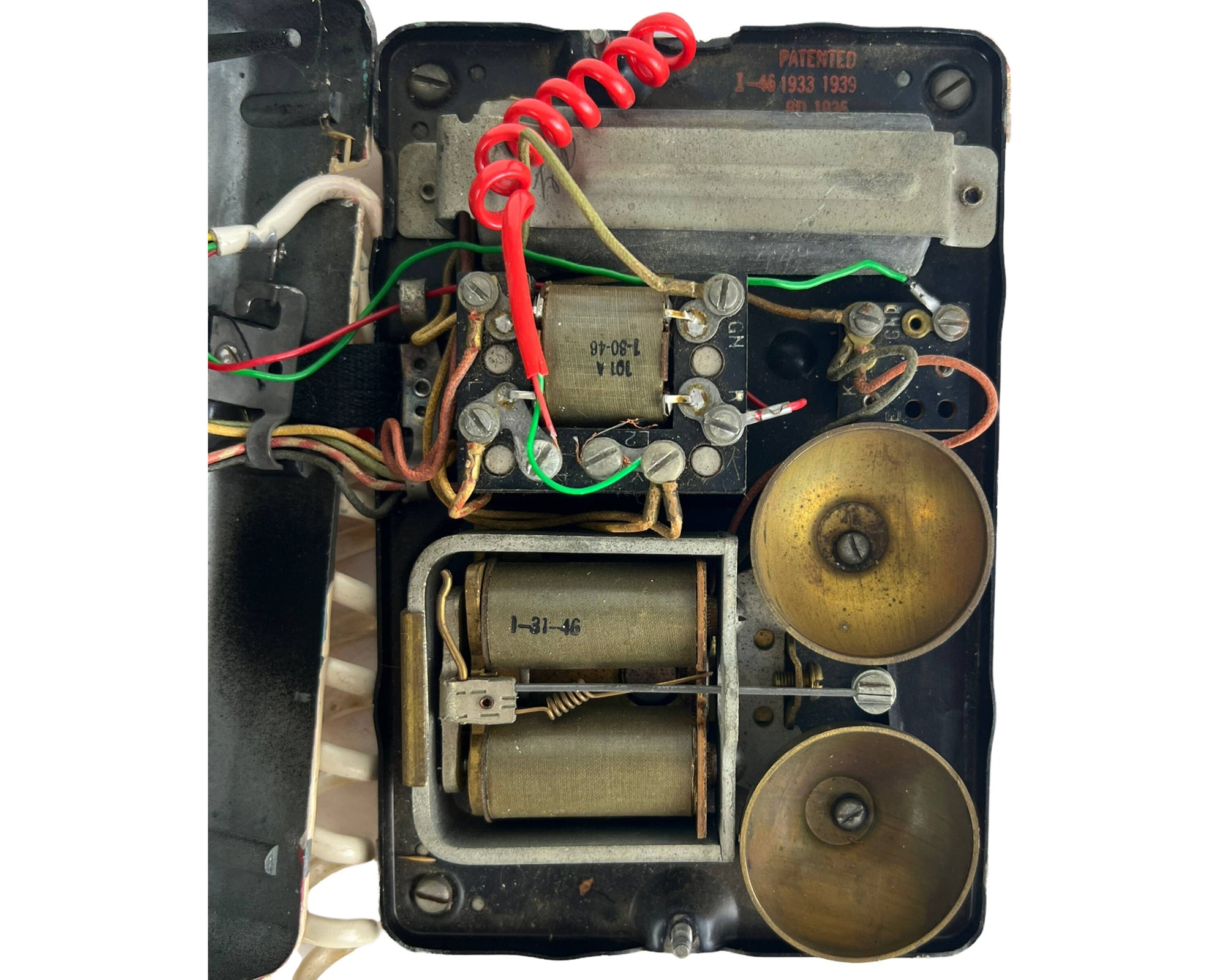 Vintage Northern Electric Rotary Telephone 302 1946 Metal Body Painted Sold As Is - Poppy's Vintage Clothing