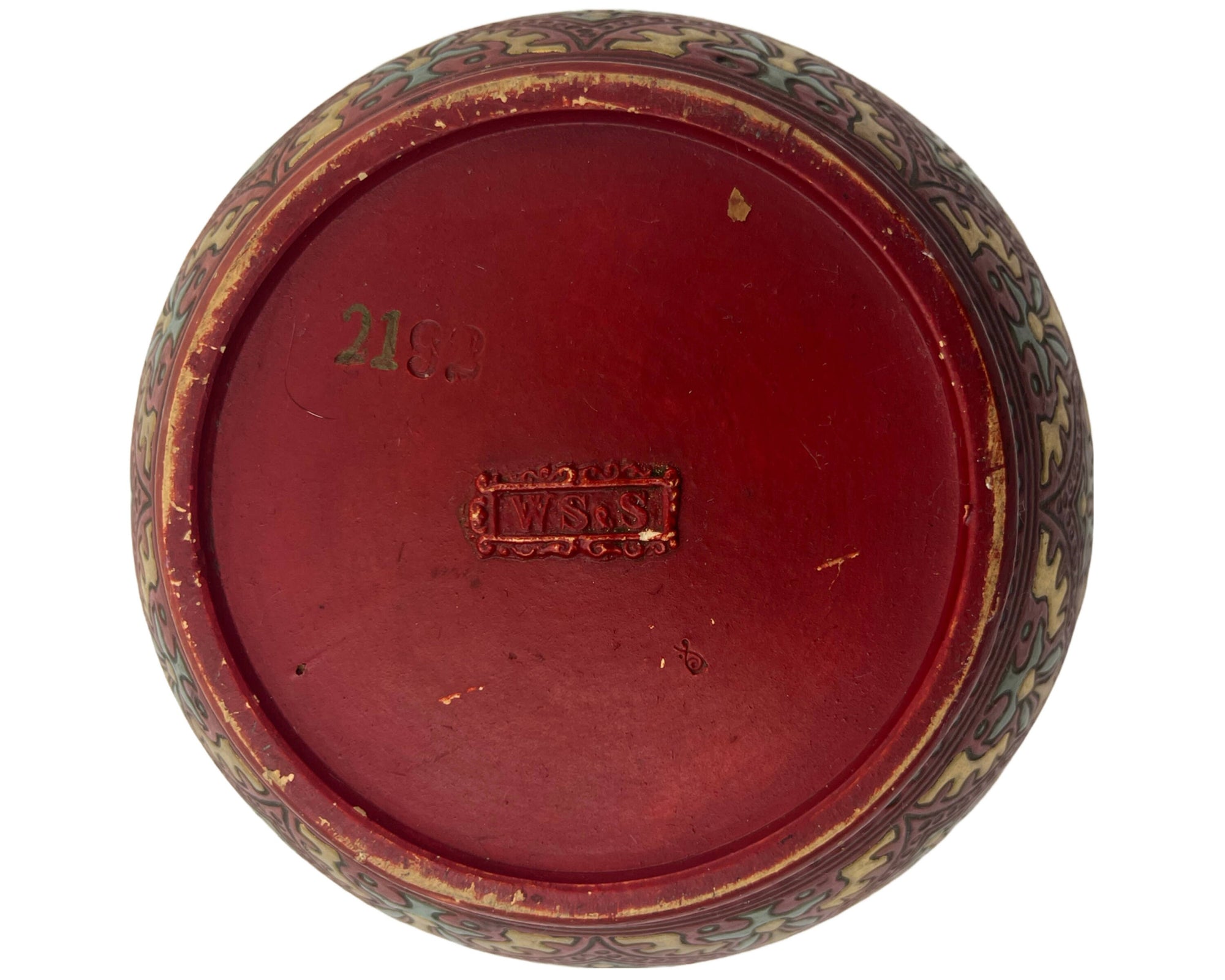 Antique Austrian Majolica Potpourri Jar Urn Wilhelm Schiller & Son Bohemia 2192 - Poppy's Vintage Clothing