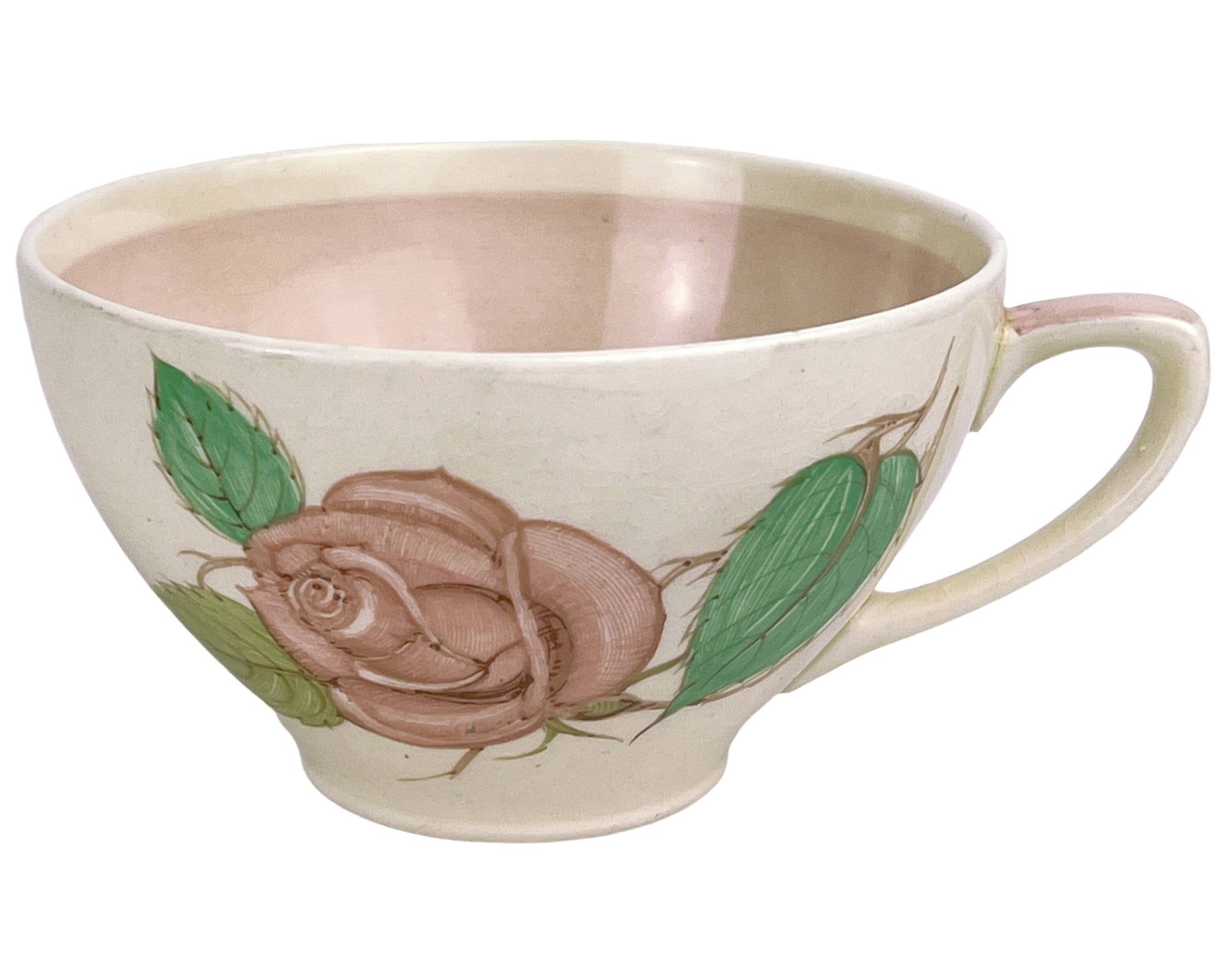 Vintage 1930s Susie Cooper Patricia Rose Faded Pink Trio Cup Saucer and Plate Rare - Poppy's Vintage Clothing