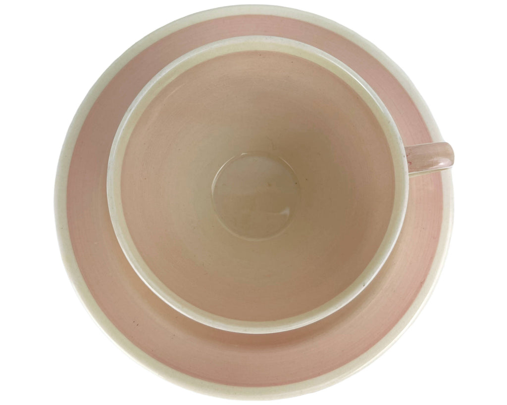 Vintage 1930s Susie Cooper Patricia Rose Faded Pink Trio Cup Saucer and Plate Rare - Poppy's Vintage Clothing