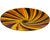 Mid Century Enamel on Copper Plate Swirl Pattern Signed Deschatelets 10 Bowl Shape - Poppy's Vintage Clothing