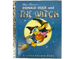 Donald Duck and The Witch Little Golden Book 1st Edition A Printing 1953 Near Fine Condition - Poppy's Vintage Clothing