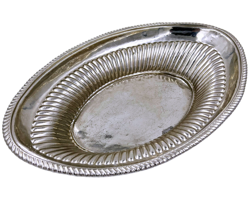 Antique Elkington Silver Bread Tray Windsor Hotel Montreal Serving Bowl 1906 - Poppy's Vintage Clothing